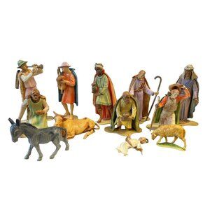 DePose Italy Nativity Figures Set Of 12 Plastic Shepherds Wise Men Animals